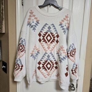 Arula Women's Sweater Oversized Multicolor Aztec Size‎ XL